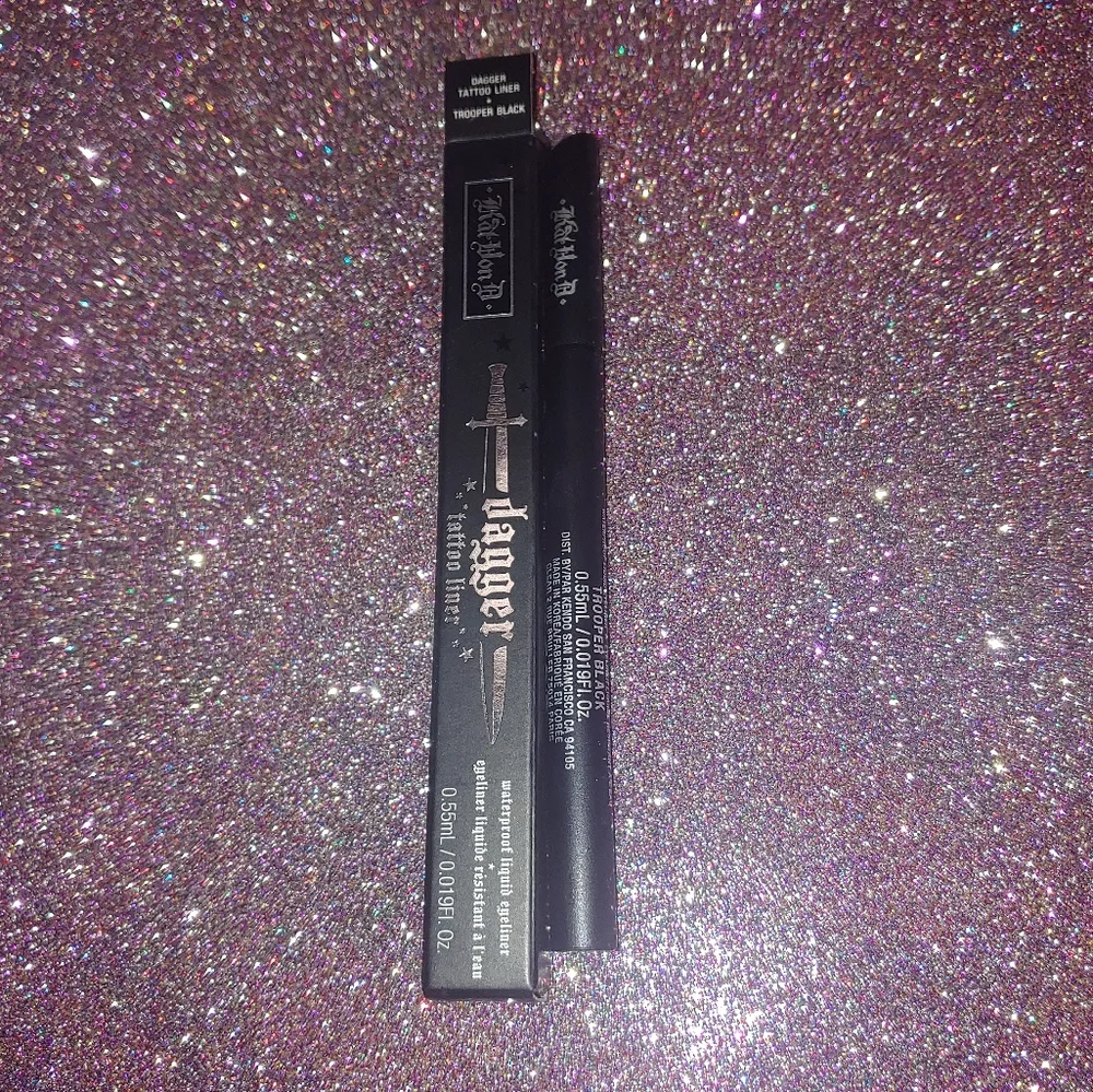 Trooper Black Dagger Tattoo Liner Waterproof Liquid Eyeliner KVD Kat Von D
